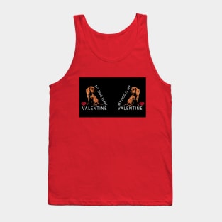 My Dog is My Valentine Red Heart Valentine`s Day Tank Top